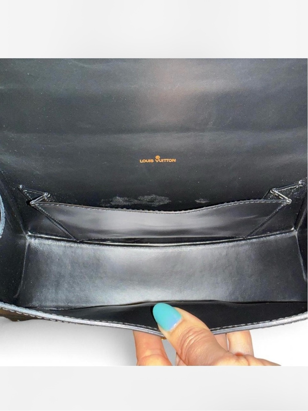 Authentic Louis Vuitton Tilsitt Shoulder Bag | Black Epi Leather | Gold Hardware - Picture 10 of 10